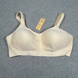 Truekind Daily Comfort Wirefree‎ Shaper Bra Womens 2XL Beige Comfort Support